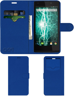 ACM Flip Cover for Lava Iris Fuel 60(Blue, Cases with Holder, Pack of: 1)