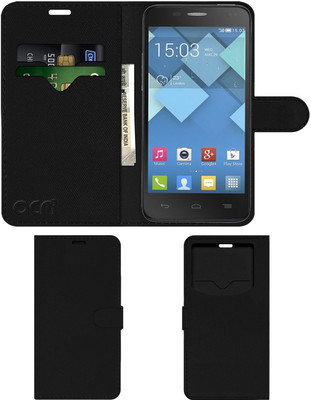 ACM Flip Cover for Alcatel Onetouch Idol Mini 6012d(Black, Cases with Holder, Pack of: 1)