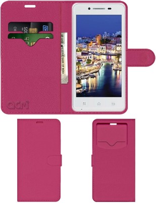 ACM Flip Cover for Iball Andi 4.5d Royale(Pink, Cases with Holder, Pack of: 1)