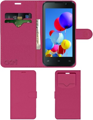 ACM Flip Cover for Intex Aqua Y2 Pro(Pink, Cases with Holder, Pack of: 1)