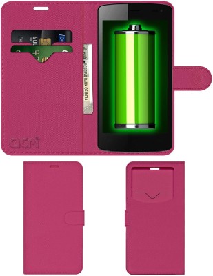 ACM Flip Cover for Intex Aqua Star Power(Pink, Cases with Holder, Pack of: 1)