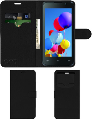 ACM Flip Cover for Intex Aqua Y2 Pro(Black, Cases with Holder, Pack of: 1)