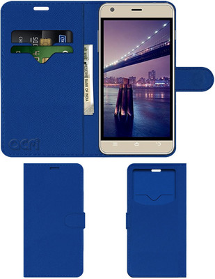 ACM Flip Cover for Intex Aqua Life 3(Blue, Cases with Holder, Pack of: 1)