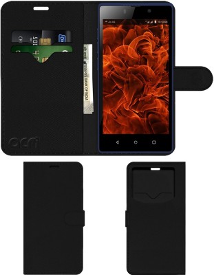 ACM Flip Cover for Lyf Flame F8(Black, Cases with Holder, Pack of: 1)