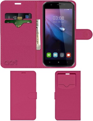 ACM Flip Cover for Videocon Infinium Z45 Amaze(Pink, Cases with Holder, Pack of: 1)