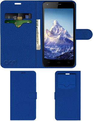 ACM Flip Cover for Swipe Konnect 5.1 Eco(Blue, Cases with Holder, Pack of: 1)