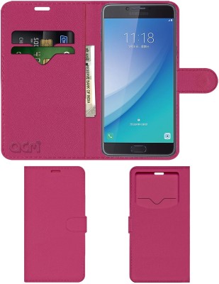 ACM Flip Cover for Samsung Galaxy C7 Pro(Pink, Cases with Holder, Pack of: 1)