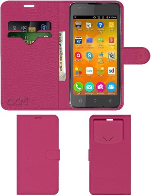 ACM Flip Cover for Micromax Canvas Blaze 4G Q400(Pink, Cases with Holder, Pack of: 1)