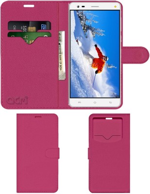 ACM Flip Cover for Lava V5(Pink, Cases with Holder, Pack of: 1)