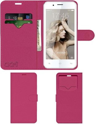 ACM Flip Cover for Celkon Diamond Q4g(Pink, Cases with Holder, Pack of: 1)