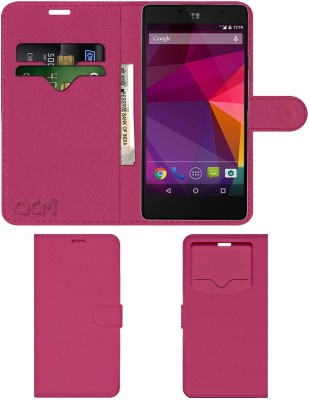 ACM Flip Cover for Yu Yunique(Pink, Cases with Holder, Pack of: 1)