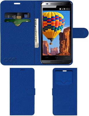 ACM Flip Cover for Micromax Fire 3 Q375(Blue, Cases with Holder, Pack of: 1)