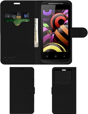 ACM Flip Cover for Intex Cloud Y4(Black, Cases with Holder, Pack of: 1)