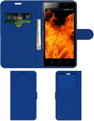 ACM Flip Cover for Lyf Flame 8 Ls-4505(Blue, Cases with Holder, Pack of: 1)