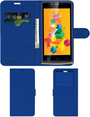 ACM Flip Cover for Iball Andi 4.5 O Buddy(Blue, Cases with Holder, Pack of: 1)