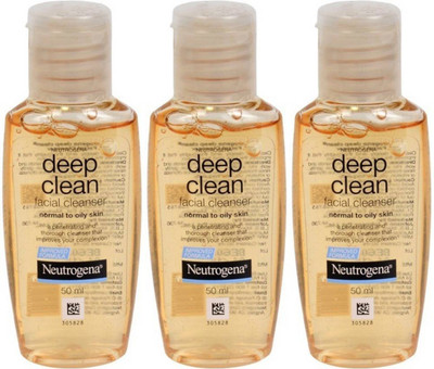 

Neutrogena Deep Clean Facial Cleanser, 50 ml (Pack of 3)(150 ml)