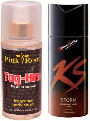 

Pink Root TAG-HIM MIST 200ML WITH KAMASUTRA STORM DEO(Set of 2)