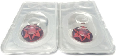 

Crosetta Sasuke Eternal Mangekyou Sharingan Yearly Contact Lens(0, Red, Black, Pack of 1)
