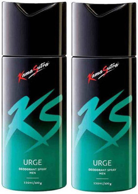 

KamaSutra Two URGE Deodorant Spray - For Men(300 ml, Pack of 2)