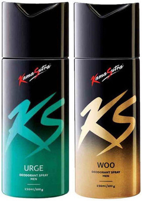 

KamaSutra One URGE and One WOO Deodorant Spray - For Men(300 ml, Pack of 2)