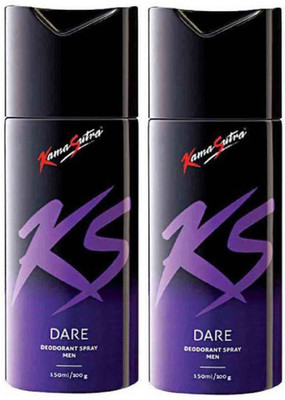

KamaSutra Two DARE Deodorant Spray - For Men(300 ml, Pack of 2)