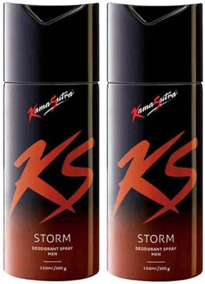 

KamaSutra Two STORM Deodorant Spray - For Men(300 ml, Pack of 2)