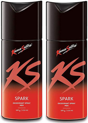 

KamaSutra Two SPARK Deodorant Spray - For Men(300 ml, Pack of 2)