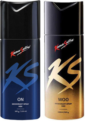 

KamaSutra One ON and One WOO Deodorant Spray - For Men(300 ml, Pack of 2)