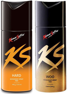 

KamaSutra One HARD and One WOO Deodorant Spray - For Men(300 ml, Pack of 2)