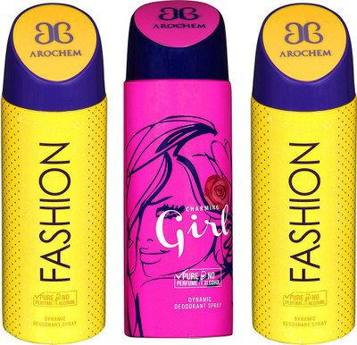 

AROCHEM FASHION , CHARMING GIRL AND FASHION DYNAMIC PURE Deodorant Spray - For Men & Women(200 ml)