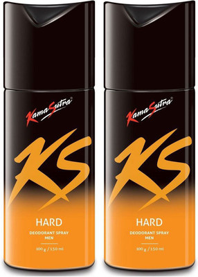 

KamaSutra Two HARD Deodorant Spray - For Men(300 ml, Pack of 2)