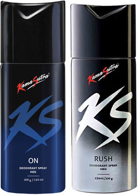 

KamaSutra One ON and One RUSH Deodorant Spray - For Men(300 ml, Pack of 2)
