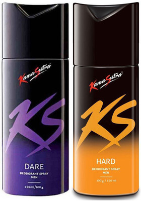 

KamaSutra One DARE and One HARD Deodorant Spray - For Men(300 ml, Pack of 2)