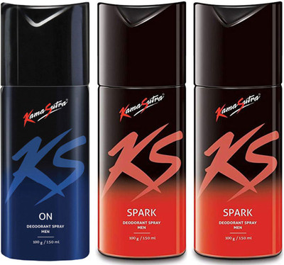 

KamaSutra One ON and Two SPARK Deodorant Spray - For Men(450 ml, Pack of 3)
