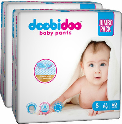 

Doobidoo Baby Pants - Small Size - 60 pants (Combo of 2) - S(120 Pieces)