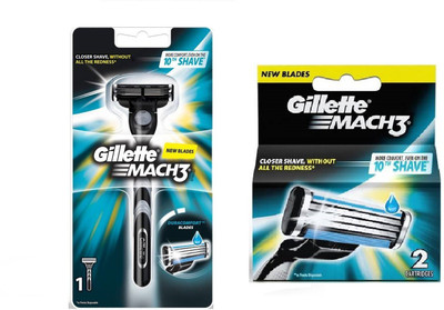 

Gillete Mach 3 Razor & Mach 3 Cartridges Disposable Razor(Pack of 2)