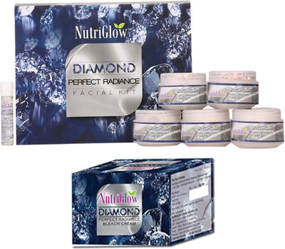 

NutriGlow Set of 1 Diamond radiance facial kit + 1 Diamond radiance bleach creme 500 g(Set of 2)