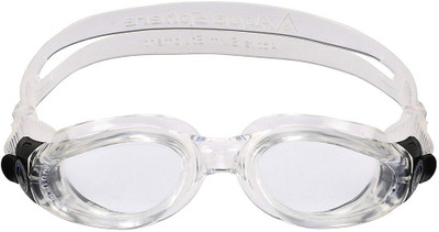 

Aqua Sphere Kaiman Swim Goggle (Regular, Clear Lens/Transparent Frame) Swimming Goggles(White)