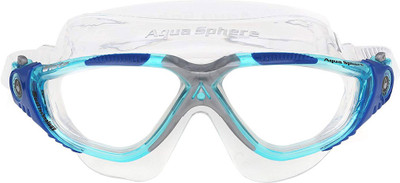 

Aqua Sphere Vista Swim Mask Goggles, Clear, Aqua/Blue/Grey Swimming Goggles(White, Blue)