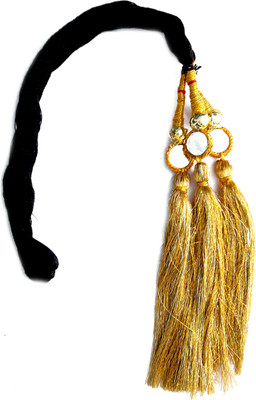 

Rapidsflow® Hair Parandi For Kids/Hair Punjabi Paranda For Kids Girls/Hair Paranda Choti For Kids Length 20inch Braid Extension(Gold)