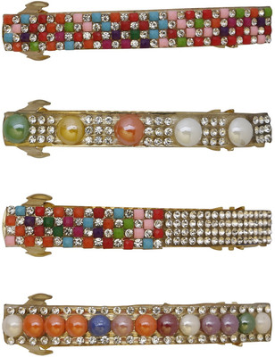 

AccessHer Rhinestone Stones Used Multicolored Hair Barrettes Hair Clip(Multicolor)