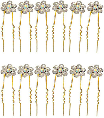 

INAAYA Hair Accessories, Juda Pins for Hair, Juda Pins Floral, Party Wear Juda Hair Pins for Wedding Hair Pin(Multicolor)