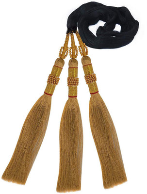 

Bueno Beautiful Parandi Hair Accessories For Women And Girls, Look Gorgeous With This Stylish Royal Parandi, Hair Parandi For Special Occasions, Pack Of 1 Braid Extension(Gold, Black)