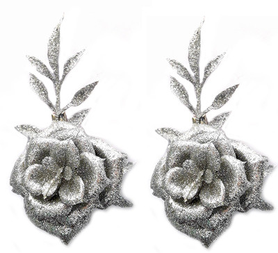 

Rapidsflow® Hair Clips For Women/Flower Clips For Women/Hair Accessories For Women And Girls Set Of 2pc Hair Clip(Silver)
