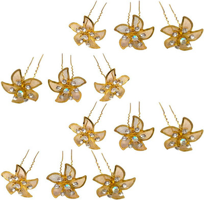 

Majik New Arrival Hair Accessories for Girls, Hair Pins for Wedding and Party Wear Use, Set of 12, Pack of 1 Hair Pin(Multicolor)