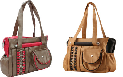 

Lifestyle Fashion Shoulder Bag(Gold, Brown), Brown;gold