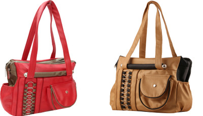 

Lifestyle Fashion Shoulder Bag(Gold, Red)