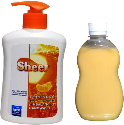 

Sheer Hand Wash Orange 200ml +200ml Refill Extra(400 ml, Pump Dispenser, Pack of 2)