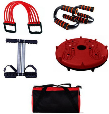 

Skyfitness Chest Expander, Pushup Stand, Tummy Trimmer,twister Disc with Gym Bag Gym & Fitness Kit