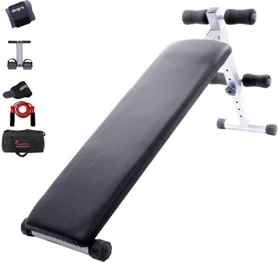 

Lifeline Abdominal Bench 310 | with Gym Bag , Wrist Support And Accessories ( 5 items ) Home Gym Combo(100 - 120 kg)